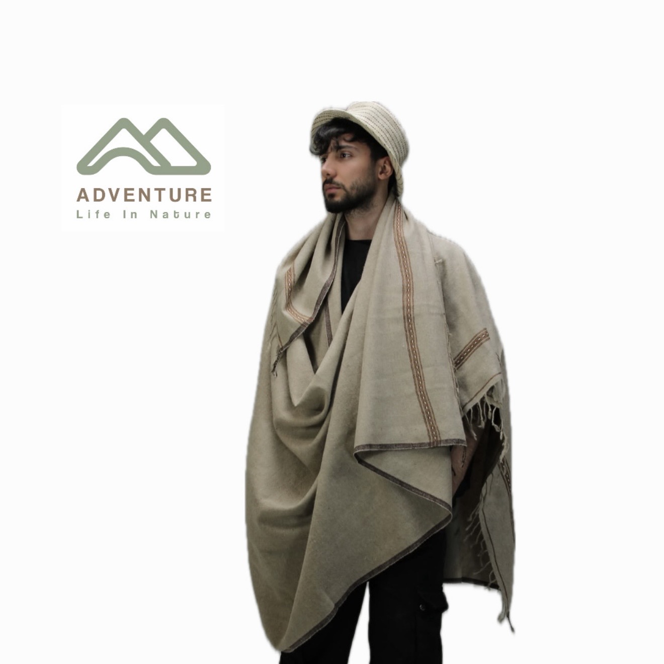 پتو افغان پشم شتر خالص (800 گرمی)