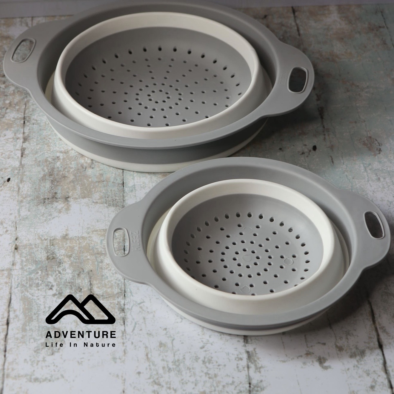 ست آبکش تاشو سیلیکونی (2 عددی)